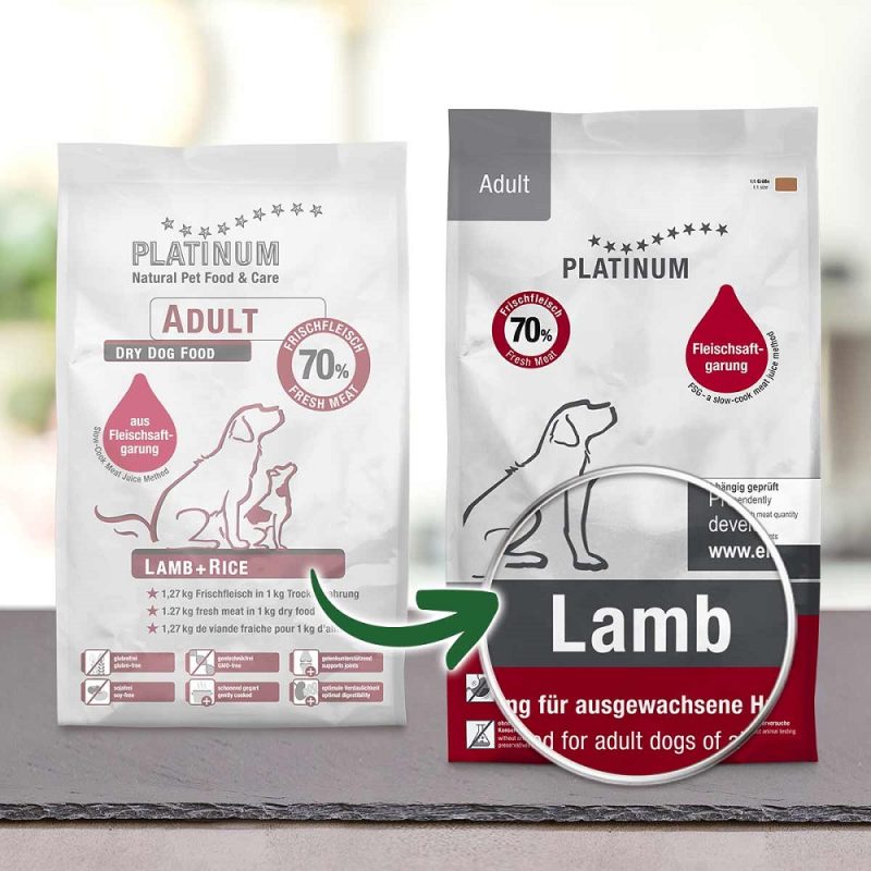 PLATINUM ADULT LAMB ΜΑΓΕΙΡΕΥΤΗ ΞΗΡΑ ΤΡΟΦΗ ΣΚΥΛΟΥ ΜΕ ΦΡΕΣΚΟ ΚΡΕΑΣ ΑΡΝΙΟΥ ΝΕΑ ΣΥΣΚΕΥΑΣΙΑ