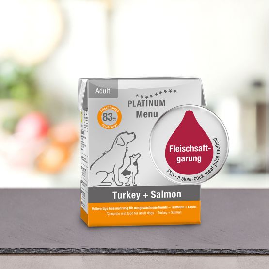 nassfutter hund menu adult turkey salmon 52