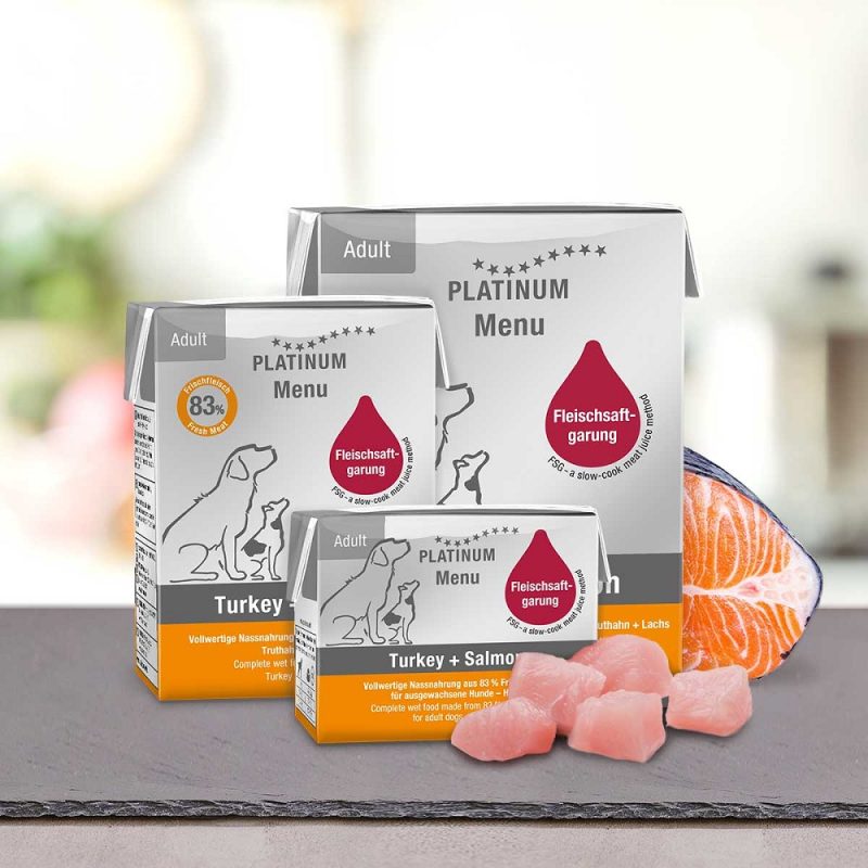 Αρχική 35 Platinum - Μαγειρεμένη Ξηρά Τροφή PLATINUM MENU ΜΑΓΕΙΡΕΥΤΗ ΥΓΡΗ ΤΡΟΦΗ ΣΚΥΛΟΥ ΜΕ ΦΡΕΣΚΟ ΚΡΕΑΣ ΓΑΛΟΠΟΥΛΑΣ ΚΑΙ ΣΟΛΟΜΟΥ