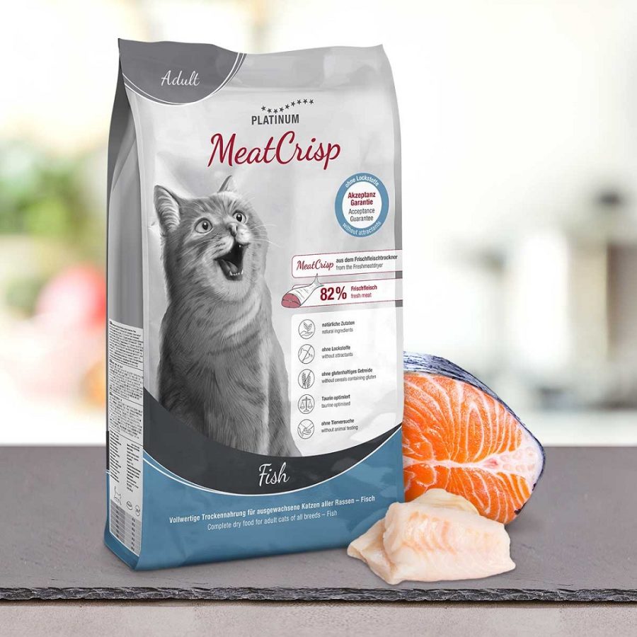 PLATINUM MEATCRISP ADULT FISH ΑΠΟΞΗΡΑΜΕΝΗ ΞΗΡΑ ΤΡΟΦΗ ΓΙΑ ΕΝΗΛΙΚΕΣ ΓΑΤΕΣ ΜΕ 82% ΦΡΕΣΚΟ ΚΡΕΑΣ ΨΑΡΙΟΥ PLATINUM HELLAS